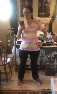 T-shirt front (hemmed) T-shirt, made by my, front view