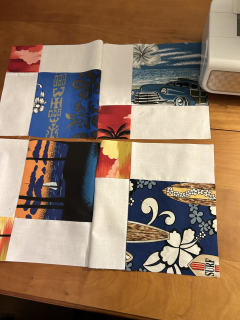 what I actually sewed for the first block