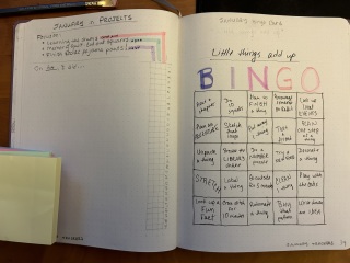 January bullet journal trackers 2